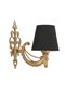 Opviq Lámpara de pared Gloria Negro y Dorado